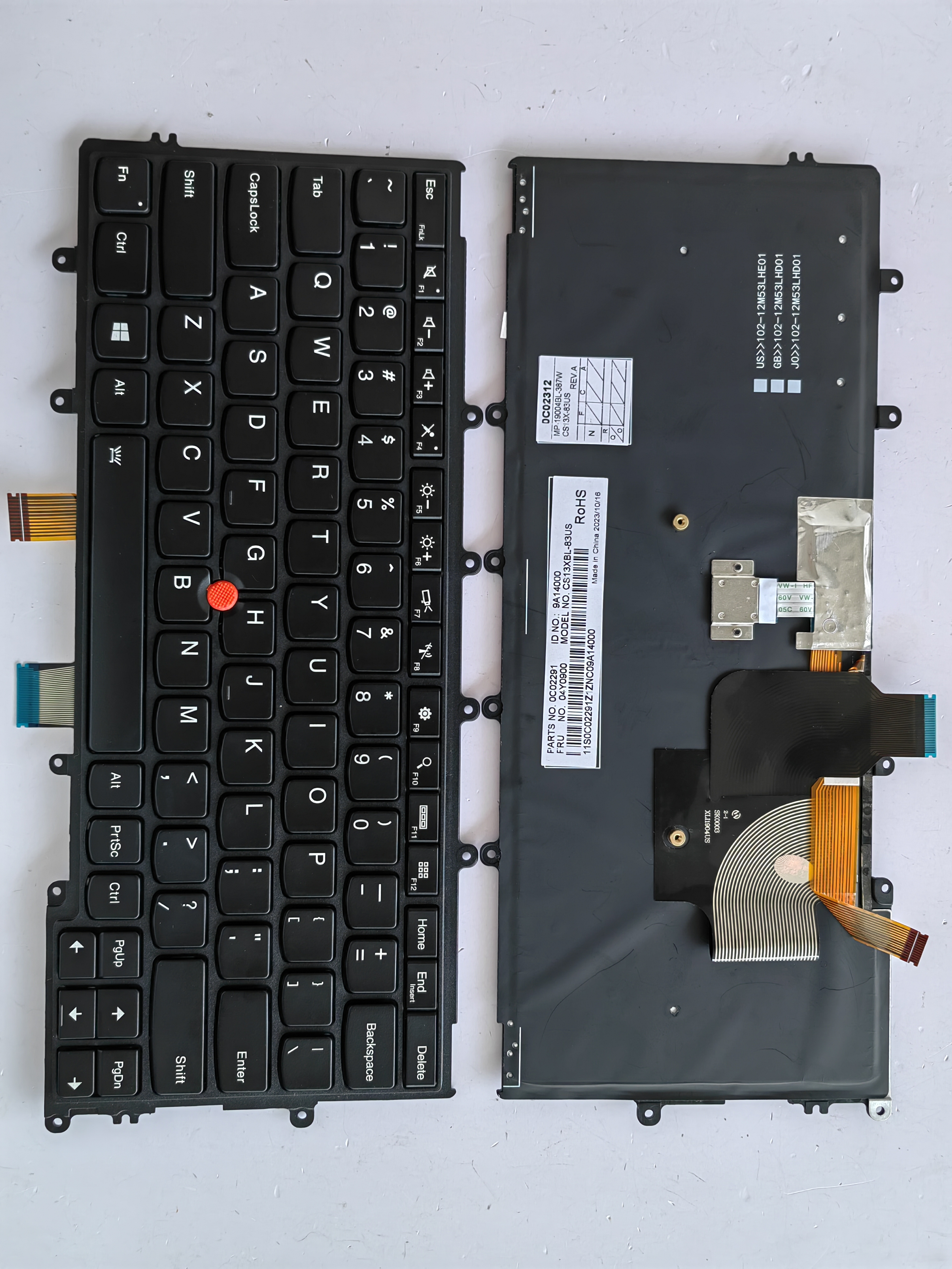Picture of New Replacement Laptop Keyboard For IBM X240/X250/X260/X230S BLACK FRAME BLACK With Point Backlit (OEM) US Layout